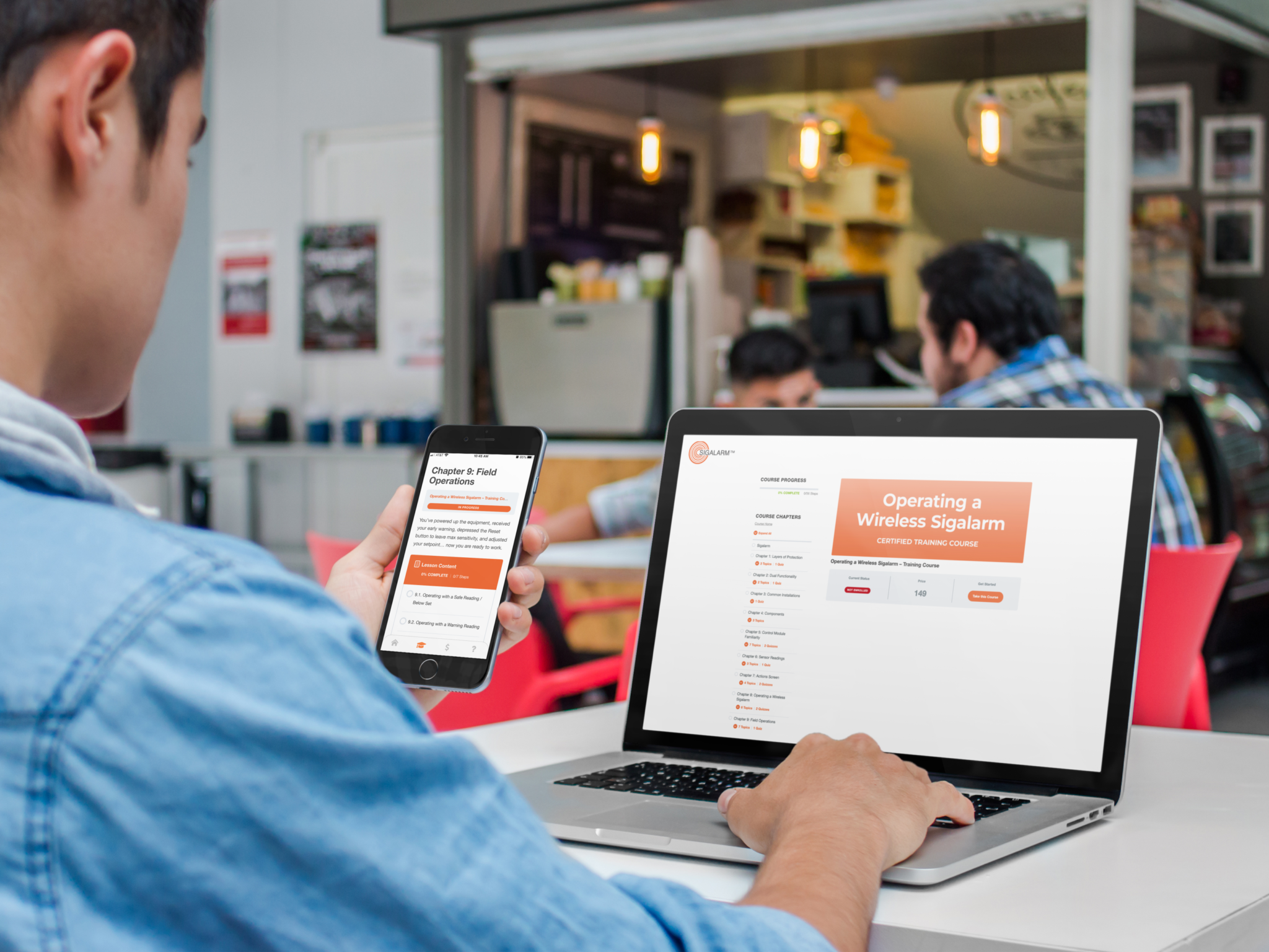 iphone and macbook mockup of a young man at the cafeteria a4635 2048x1536 1